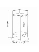 Κομοδίνο Immerse pakoworld σετ 2 τμχ. λευκό 27x25x60εκ