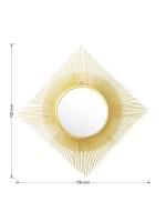 Καθρέπτης Sunshine pakoworld χρυσό 70x3x70εκ