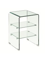 GLASSER Κομοδίνο Clear  2 Ράφια - Γυαλί 10mm / 5mm