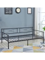 QUEEN Daybed Κρεβάτι Μέταλλο Βαφή Μαύρο