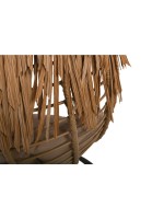 SALSA TROPIC Κρεμαστή Πολυθρόνα, Wicker Φυσικό, Μέταλλο Brown, Μαξιλάρι Μπεζ