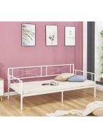 QUEEN Daybed Κρεβάτι Μέταλλο Βαφή Άσπρο