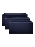 FLOWER POT-12 Set 3 τεμαχίων: 80x40x40cm + 100x45x45cm + + 122x55x55 Απόχρωση Dark Grey