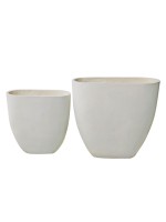 FLOWER POT-14 Set 2 τεμαχίων Απόχρωση Milk White