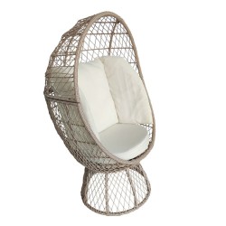 CROWN Πολυθρόνα Egg, Wicker...