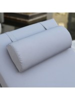 SUNLOUNGER Μαξιλάρι Ξαπλώστρας με Προσκέφαλο,  Ύφασμα Γκρι, Foam+Polyester Φερμουάρ-Velcro