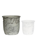 FLOWER POT-15 Φ47x45cm, Cement Απόχρωση Antique White