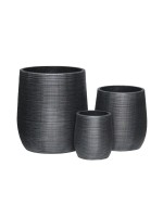 FLOWER POT-16 Set 3 τεμαχίων, Cement Απόχρωση Anthracite