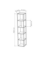 Βιβλιoθήκη στήλη Raphael pakoworld μόκα 31.5x31.5x159εκ