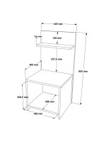 Κομοδίνο με ράφι Aveline pakoworld λευκό 44.5x41.8x90εκ