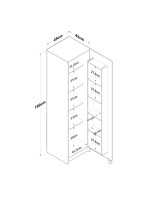 Ντουλάπα κουζίνας Amre pakoworld λευκό 45x42x180εκ