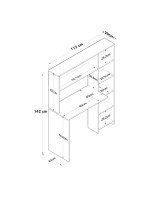 Γραφείο με βιβλιοθήκη Janson pakoworld sonoma 113x40x142εκ