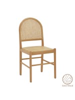 Καρέκλα Alessia pakoworld ξύλο οξιάς-rattan φυσικό 43x40x89εκ