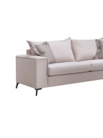 Καναπές Verona 3θέσιος cream - μαξιλάρια mocha 225x93x100εκ