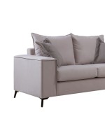 Καναπές Verona 2θέσιος cream - μαξιλάρια mocha 173x93x100εκ