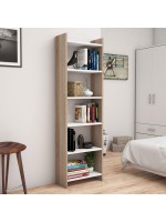 Βιβλιοθήκη Darco pakoworld μελαμίνης oak-λευκό 48.6x22x160εκ