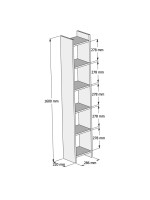 Βιβλιοθήκη Darco pakoworld μελαμίνης λευκό 28.6x22x160εκ