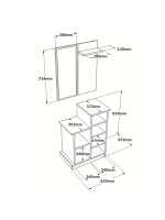 Έπιπλο εισόδου Wizbo pakoworld μελαμίνης λευκό 61x37x82.5εκ