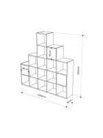 Βιβλιοθήκη Paleo pakoworld φυσικό μελανίνη 150.8x28x150.8εκ