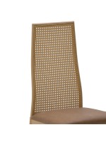 Καρέκλα Lasmipe Inart καφέ pu-rattan 40x49x96εκ