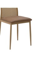 Καρέκλα Lasmipe Inart καφέ pu-rattan 40x49x96εκ