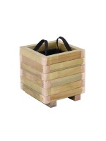 FLOWER POT WOOD Γλάστρα, Εμποτισμού Pine, Απόχρωση Φυσικό, 40x40x36cm