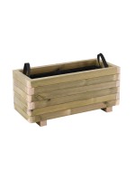 FLOWER POT WOOD Ζαρντινιέρα, Εμποτισμού Pine, Απόχρωση Φυσικό, 70x30x32cm