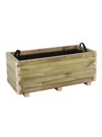 FLOWER POT WOOD Ζαρντινιέρα, Εμποτισμού Pine, Απόχρωση Φυσικό, 90x40x36cm