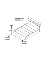 Κρεβάτι διπλό OLYMPUS pakoworld χρώμα castillo-toro 160x200εκ