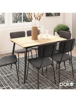 Τραπέζι Shazam pakoworld MDF επεκτεινόμενο χρώμα sonoma 120-160x80x76εκ