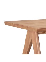 Τραπέζι Winslow pakoworld ξύλο rubberwood ανοικτό καρυδί 160x85x75εκ