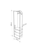 Έπιπλο εισόδου Archy pakoworld μελαμίνης φυσικό 53x32x180εκ