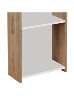 Βιβλιοθήκη Courtnai pakoworld oak-λευκό μελαμίνης 40x19.5x170εκ