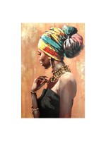 Πίνακας σε καμβά African Inart 80x3x10εκ