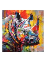 Πίνακας σε καμβά Rhinocery Inart 80x3x80εκ