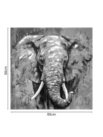 Πίνακας σε καμβά Elephant Inart 80x3x80εκ