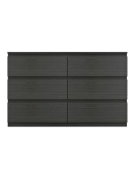 Συρταριέρα Cindy pakoworld 6 συρταριών wenge 120x40x75εκ