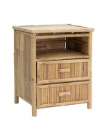 Κομοδίνο Ofra pakoworld bamboo φυσικό 56x46x69εκ