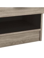 Κομοδίνο Deco 112  pakoworld με ένα συρτάρι χρώμα sonoma 40x35,5x41