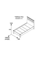 Κρεβάτι μονό OLYMPUS pakoworld σε χρώμα castillo-toro 100x200εκ