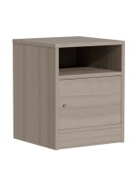 Κομοδίνο Foly pakoworld με ένα ντουλάπι γκρι oak 40x40x50εκ