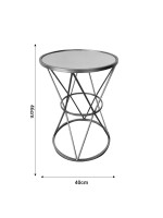 Βοηθητικό τραπέζι σαλονιού Vogarton Inart χρυσό 40x40x56εκ