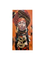 Πίνακας σε καμβά Afro Inart 70x3x140εκ