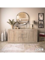 Μπουφές - κονσόλα Doha pakoworld χρώμα sonoma 180x45x80,5εκ