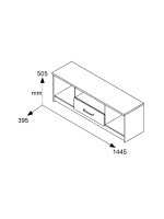 Έπιπλο τηλεόρασης OLYMPUS pakoworld χρώμα wenge 144x39x50,5εκ