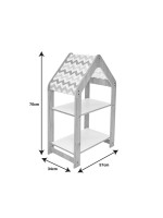 Ραφιέρα Montessori Zoilen pakoworld λευκό-ροζ mdf 50x30x80εκ