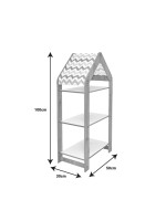 Ραφιέρα Montessori Zoilen I pakoworld λευκό-μπλε mdf 50x30x100εκ