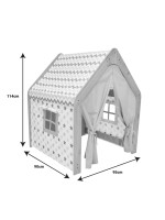 Παιδικό σπίτι Montessori Hosnele pakoworld λευκό-ροζ mdf 95x90x114εκ