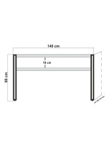 Κονσόλα PWF-0241 pakoworld χρώμα πεύκου-μαύρο 140x35x80εκ