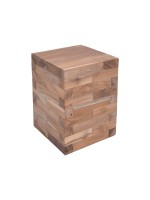 Βοηθητικό τραπέζι Werzy Inart φυσικό μασίφ ξύλο teak 35x35x49εκ